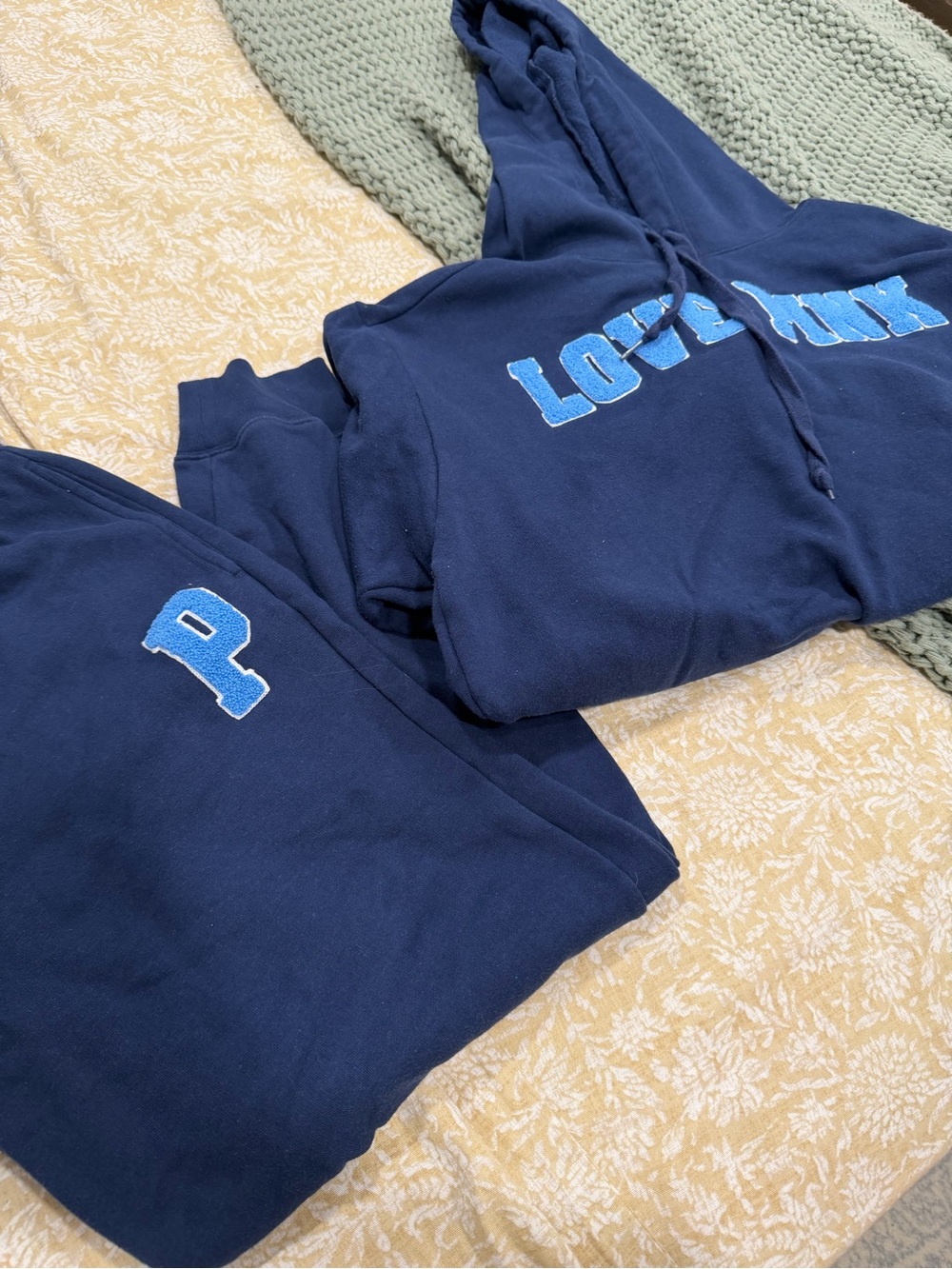 VS PINK Navy Blue Hoodie and Sweatpants